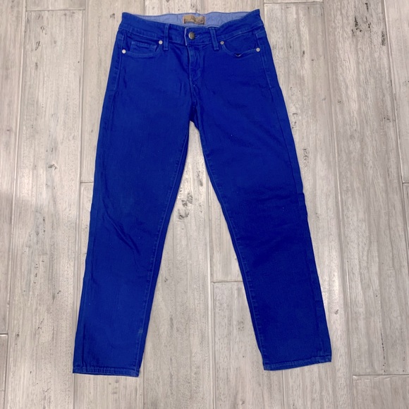 Last chance! EUC Paige Women's Roxie Capri Electric Blue Size 26 - Picture 4 of 11